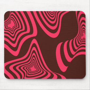 rosa, optisches, trendiges, cooles, abstraktes geo mousepad