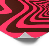 rosa, optisches, trendiges, cooles, abstraktes geo poster (Ecke)