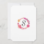 Rosa Orange Abschluss Einladung (Rückseite)