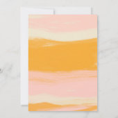 Rosa Orange Abstrakt Watercolor Bat Mitzvah Einladung (Rückseite)