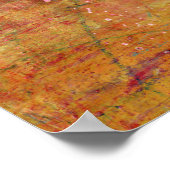 Rosa Orange Abstrakte Landschaftsmalerei Poster (Ecke)