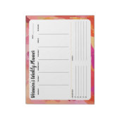 Rosa Orange Abstrakten Wochen, um Notepad aufzulis Notizblock (Rotiert)