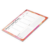 Rosa Orange Abstrakten Wochen, um Notepad aufzulis Notizblock (angewinkelt)