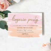 Rosa Orange Aquarell Gold Lebie Party Dusche Einladung