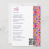 Rosa orange blaue mexikanische Fliesen in einer Ho Einladung (Rückseite)