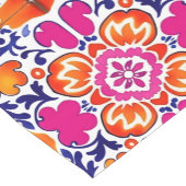 Rosa orange-blaue mexikanische Fliesen Kurzer Tischläufer (Ecke)