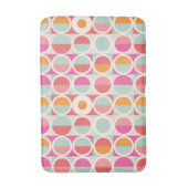 rosa Orange Blaues geometrisches Muster Badematte (Vorderseite Vertikal)