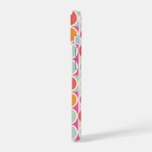 rosa Orange Blaues geometrisches Muster iPhone 15 Hülle (Linke Seite)