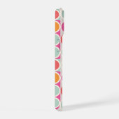 rosa Orange Blaues geometrisches Muster iPhone 15 Hülle (Rechte Seite)