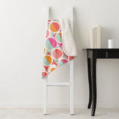 rosa Orange Blaues geometrisches Muster Sherpadecke (Beispiel)