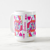 Rosa Orange Blue Queen of Hearts Custom Kaffeetasse (Vorderseite Links)