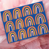 Rosa Orange Blue Sweet Rainbow Pattern Postkarte