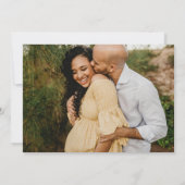 Rosa Orange Blume Kinderdusche Foto Einladung (Rückseite)