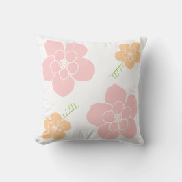 rosa orange Blume Kissen