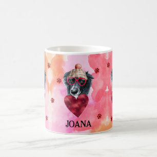 Rosa Orange Border Collie Valentinstag Geschenk Hu Kaffeetasse