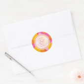 Rosa Orange Bubbly Mod Dots Summer Wedding Sticker (Umschlag)