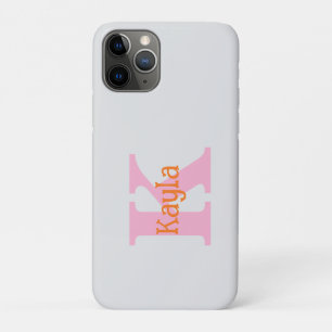 Rosa Orange Custom-Farbe Grau Modern Mädchenhaft Case-Mate iPhone Hülle
