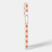 Rosa Orange Diamond Monogram Case-Mate iPhone Hülle (Rückseite / Links)
