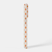 Rosa Orange Diamond Monogram iPhone Hülle (Rechte Seite)