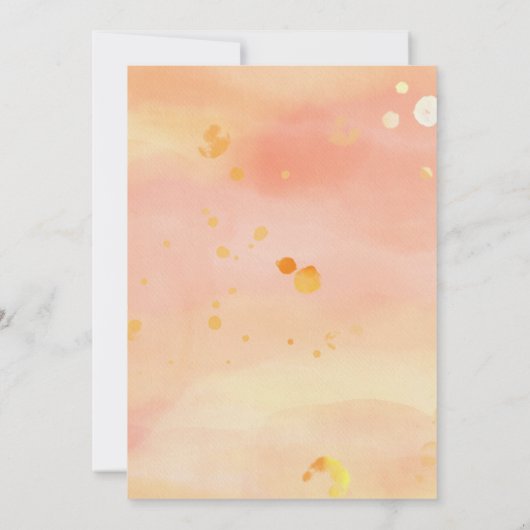 Rosa Orange Eiffelturm Weißer Blumenstrauß 16 Einladung (Rückseite)