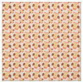 Rosa orange Eulenmuster des Pfirsiches Stoff (Muster)