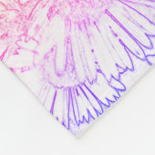 Rosa, orange, gelb, sanftes Farbmuster Fleecedecke (Ecke)