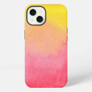 Rosa Orange Gelb Wasserfarbe Ombre iPhone 13 Hülle