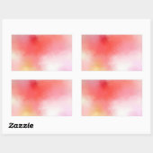 Rosa, orange gelbe Abstrakte Kunstvorlage Rechteckiger Aufkleber (Blatt)