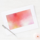 Rosa, orange gelbe Abstrakte Kunstvorlage Rechteckiger Aufkleber (Umschlag)