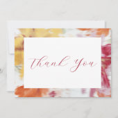 Rosa, orange & gelbe Abstrakte Mitteilungskarten (Vorderseite)