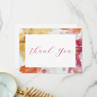 Rosa, orange & gelbe Abstrakte Mitteilungskarten