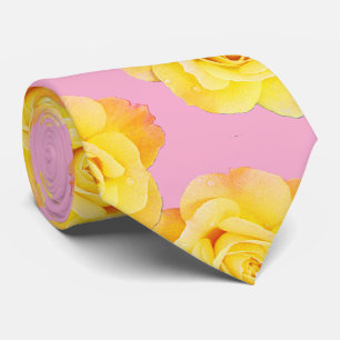 Rosa Orange Gelbe Blumige Rose Moderne Bunte Krawatte