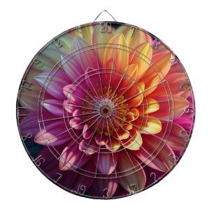 Rosa Orange Gelbe Lila Dahlia Blume Dartscheibe