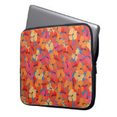 Rosa, orange, gelbe Paprika - Laptop-Sieb Laptopschutzhülle (Vorderseite Links)