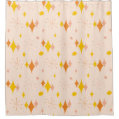 Rosa, orange, gelbe Sternexplosion Muster des Mitt Duschvorhang (Vorderseite)