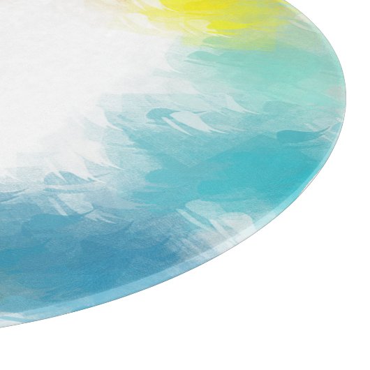 Rosa Orange Gelbgrün Lila Schneidebrett (Ecke)