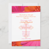 Rosa Orange Gerber Daisy Bestätigung Einladung (Vorderseite)