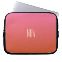 Rosa Orange Gradient kundenspezifische Monogramm L