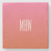 Rosa Orange Gradient Untersetzer (Vorderseite)