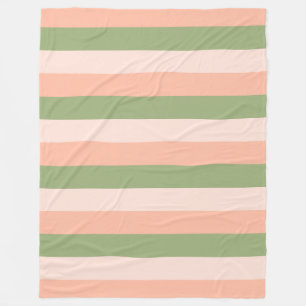 Rosa Orange Green gestreift Elegant Modernes Trend Fleecedecke