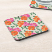 Rosa Orange Green Untersetzer Set (Linke Seite)