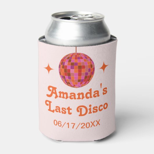 Rosa Orange Groovy Dosenkühler (Kanne Vorderseite)