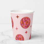 Rosa Orange Groovy Pappbecher (Rückseite)