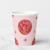 Rosa Orange Groovy Pappbecher (Links)