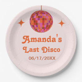 Rosa Orange Groovy Pappteller