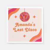 Rosa Orange Groovy Serviette (Vorderseite)