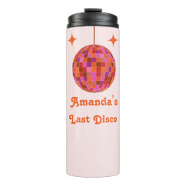 Rosa Orange Groovy Thermosbecher