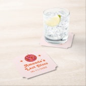 Rosa Orange Groovy Untersetzer (Vor Ort)