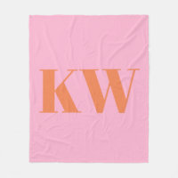 Rosa Orange Große Mit Monogramm Initial Personalis