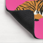 Rosa Orange Jungle Safari Tiger Tier Mousepad (Ecke)